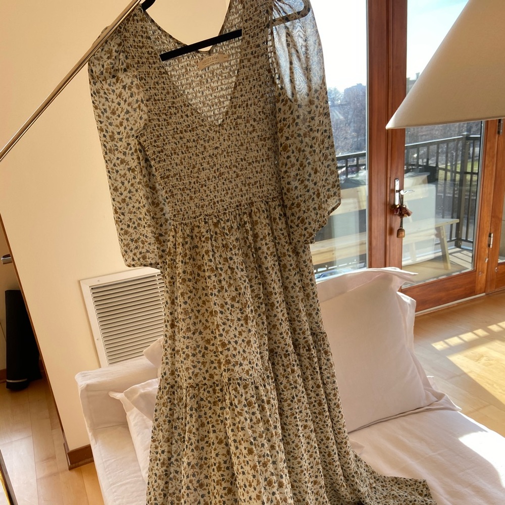 RESERVED Christy Dawn Basil Dress XS/S Teal Calico